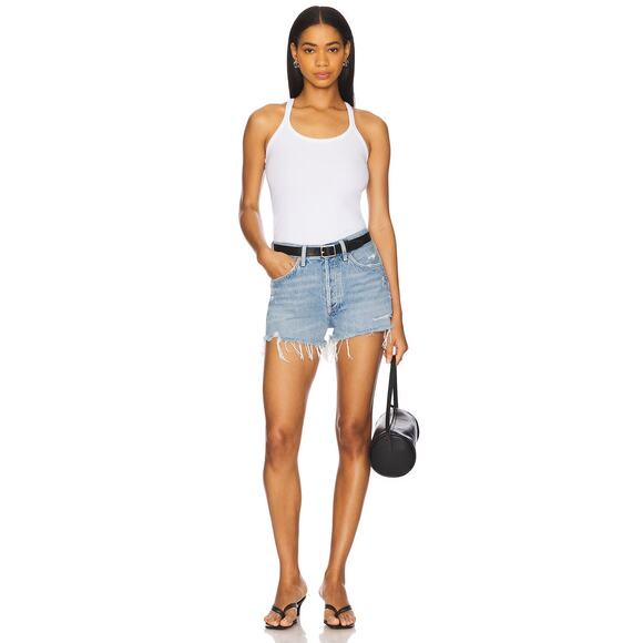 AGOLDE Parker Vintage Cut Off Short in Swapmeet Size 23 Blue Distressed Cute